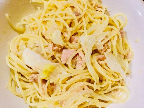 キャベツのツナパスタ